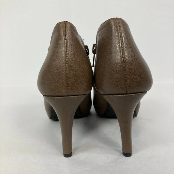 Me Too Boots Womens Sz 7.5 Brown Leather Stiletto‎ Heel Megan Ankle Zip Comfort - Picture 4 of 8